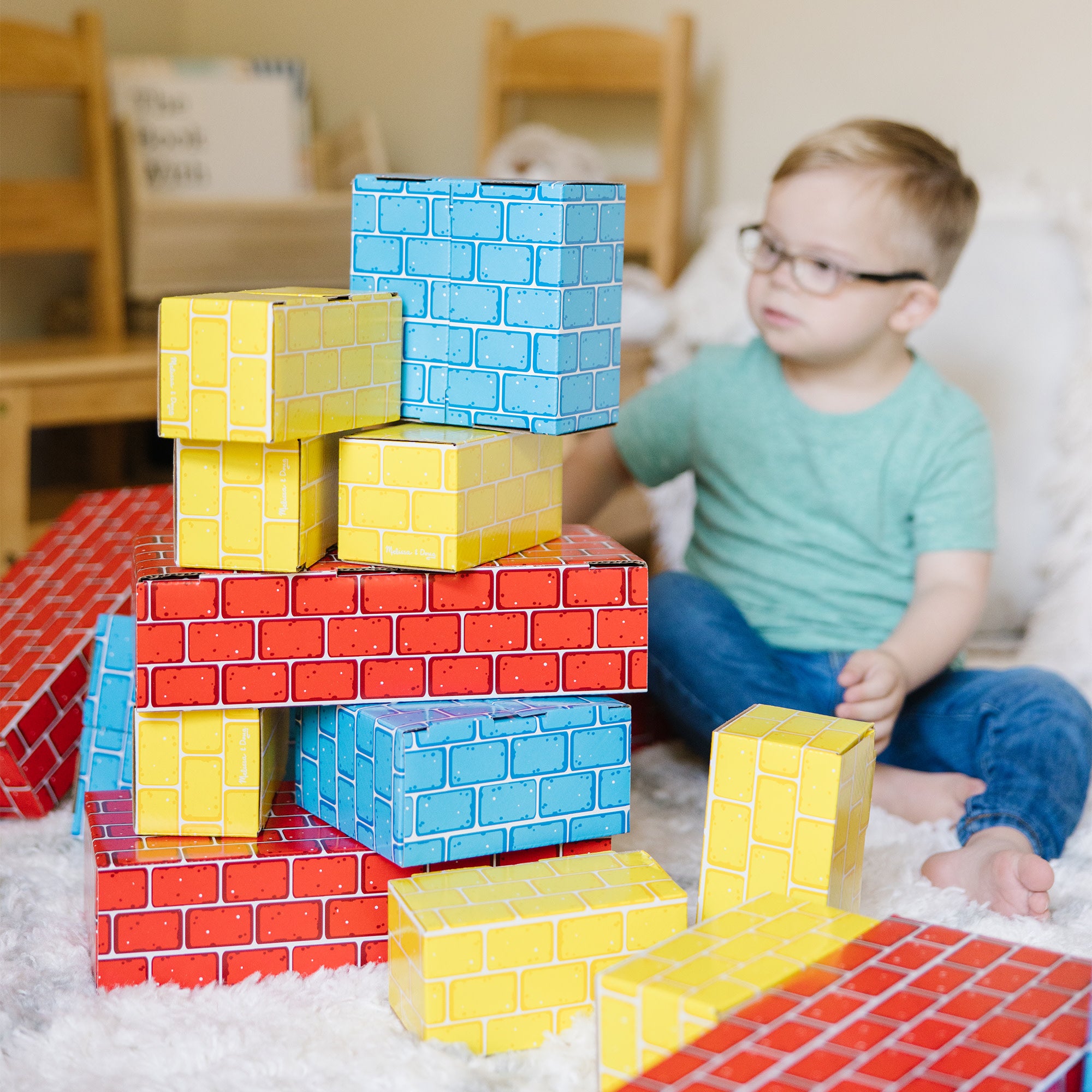 Deluxe Jumbo Cardboard Blocks - 40 Pieces - Image 7