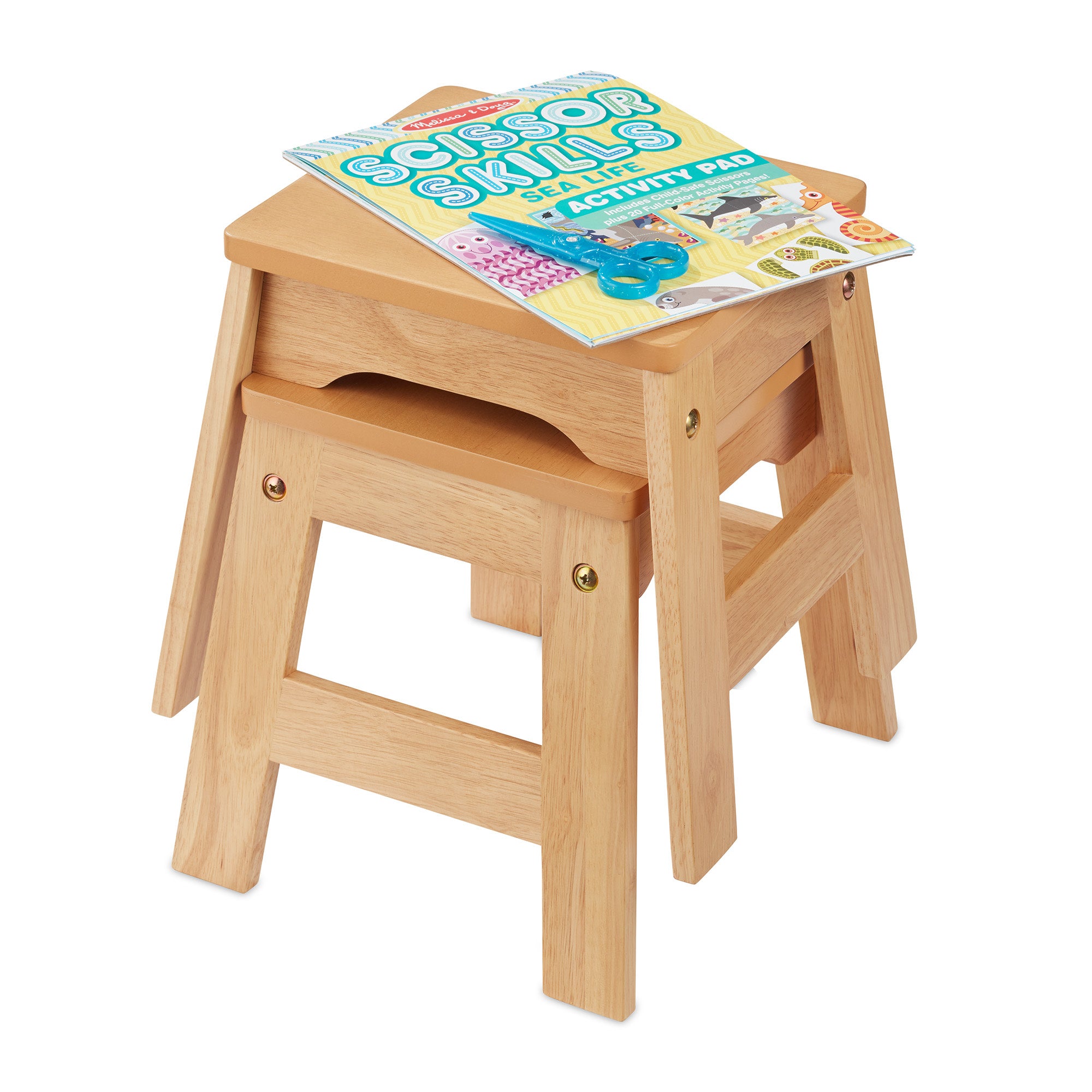 Wooden Stools ?C Set of 2 - Image 4