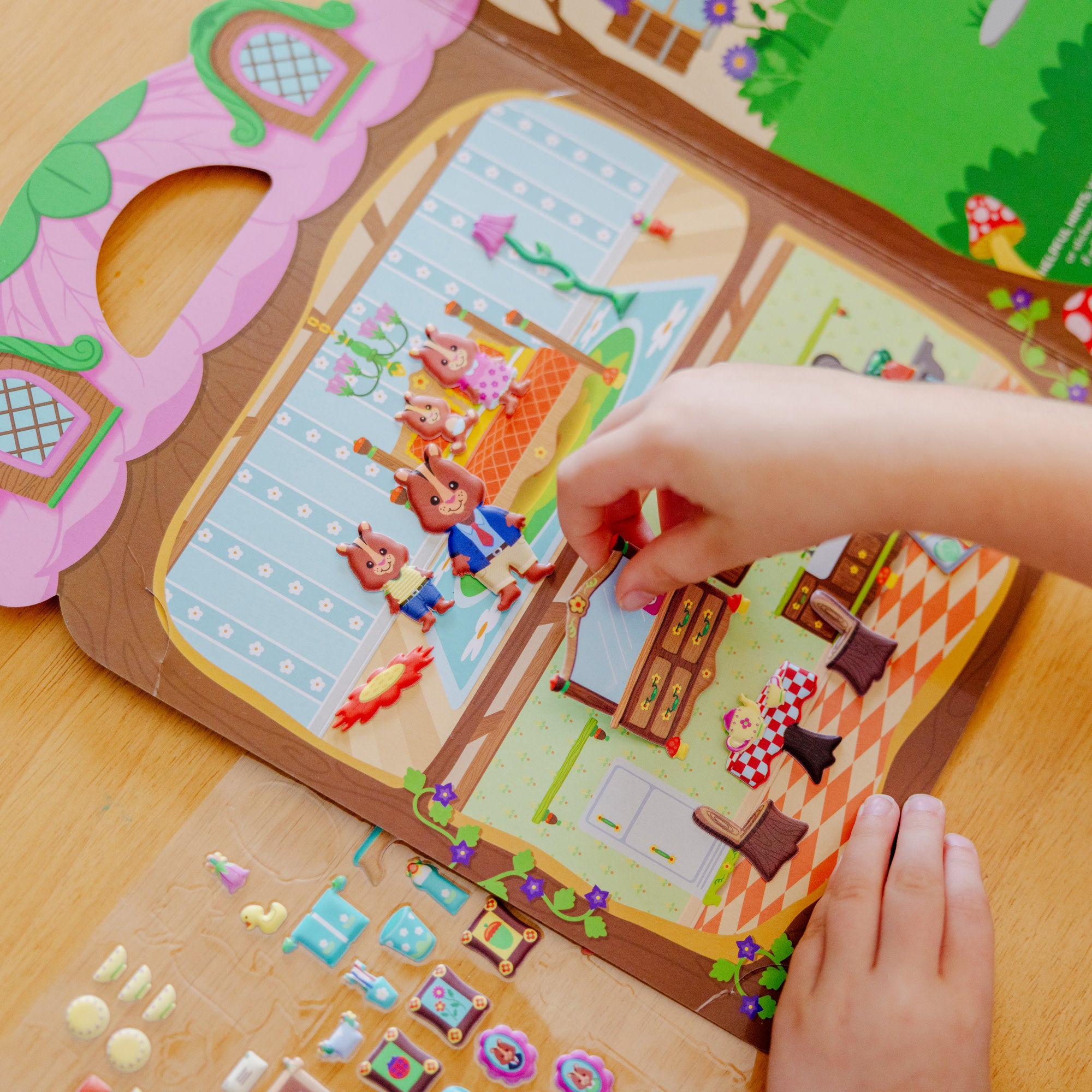 Puffy Sticker Play Set 3-Pack: On the Farm. Safari. Chipmunk House - Image 5
