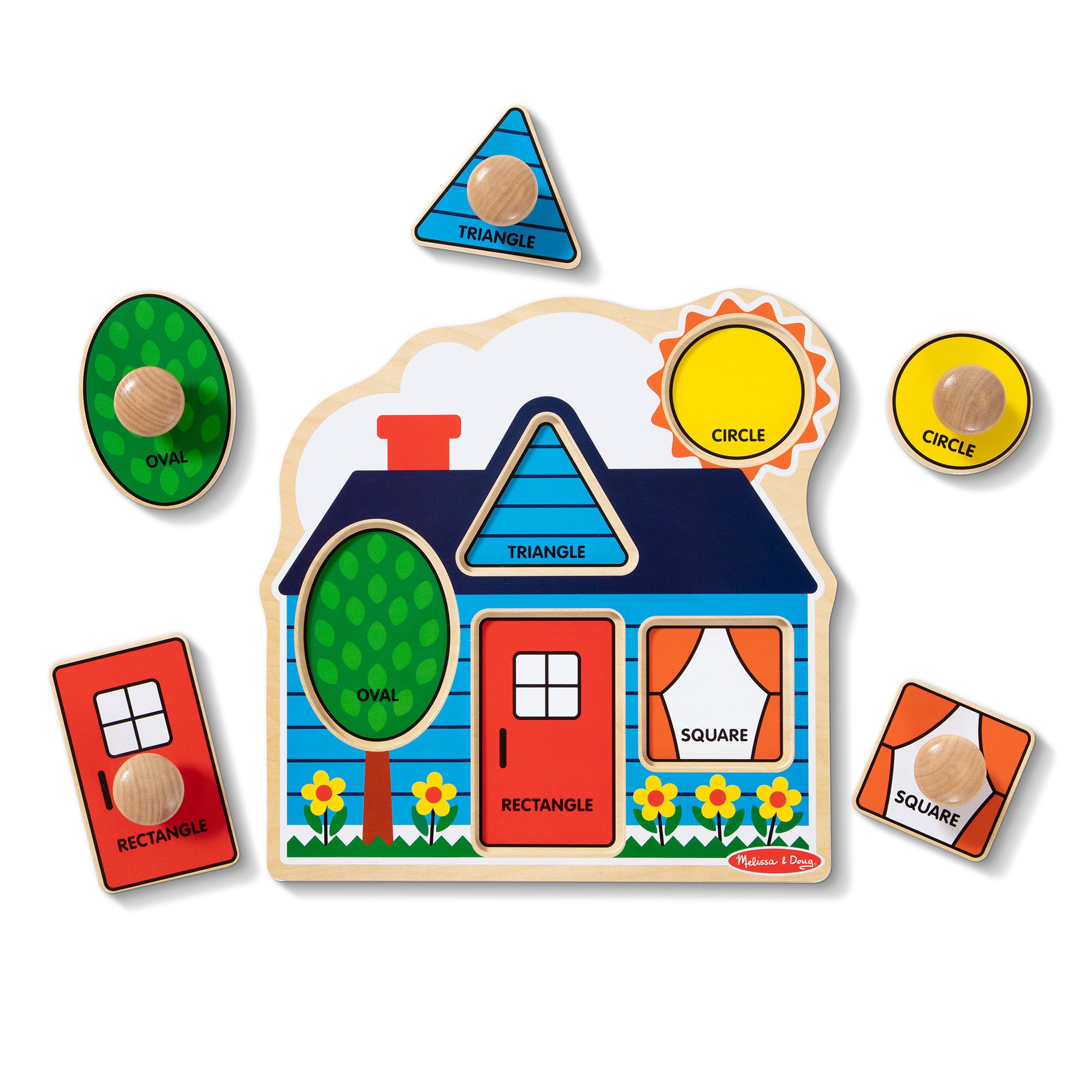 First Shapes Jumbo Peg Puzzle - 5 Pieces - Image 4