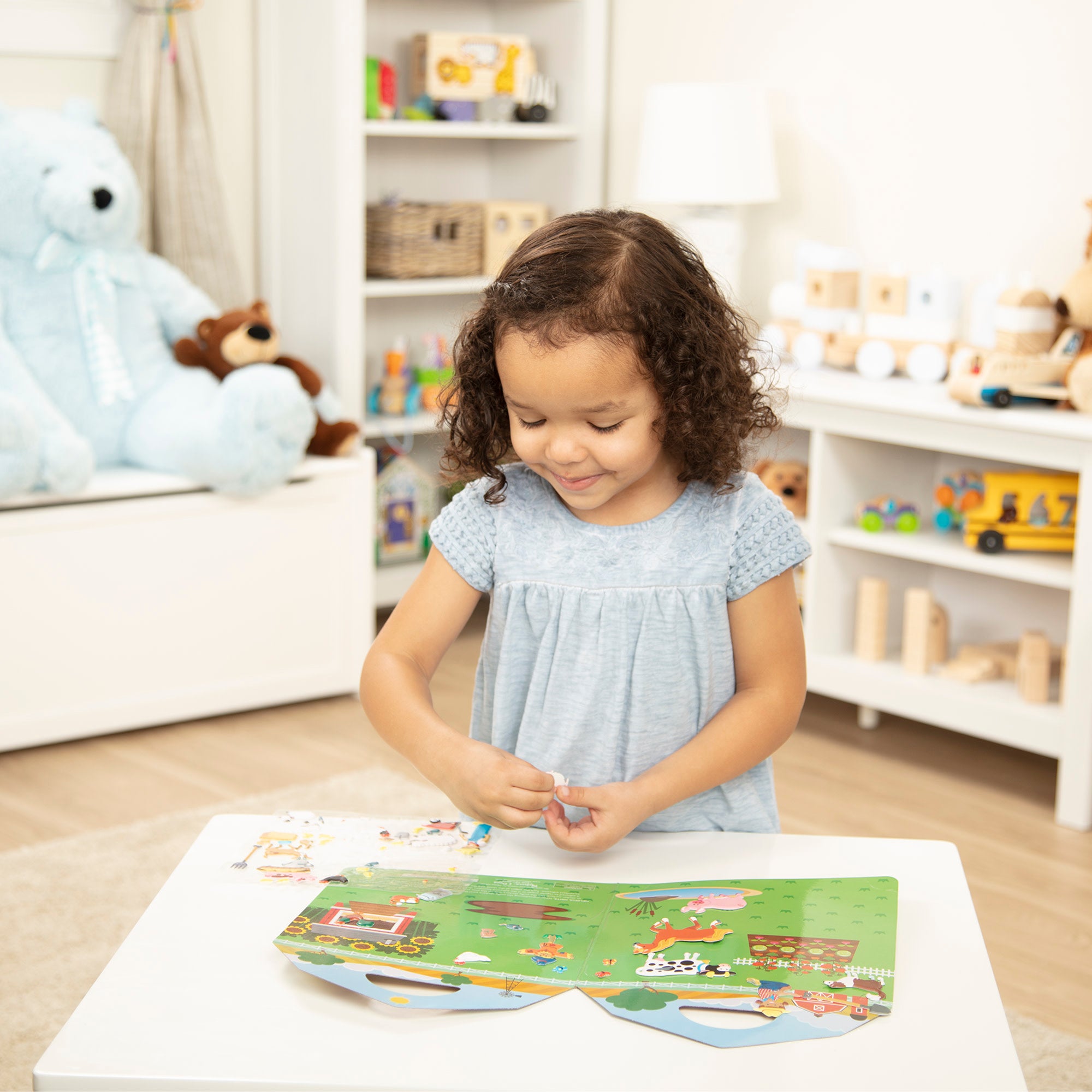 Puffy Sticker Play Set 3-Pack: On the Farm. Safari. Chipmunk House - Image 9