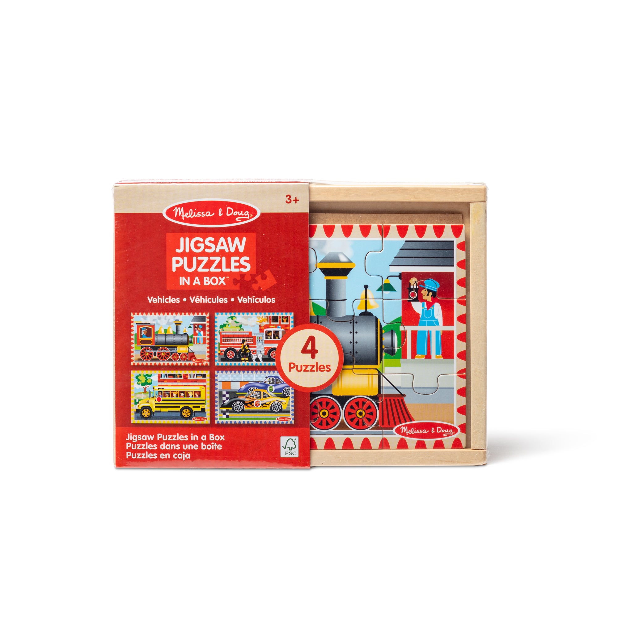 Wooden Jigsaw Puzzles in a Box - Vehicles - Image 3
